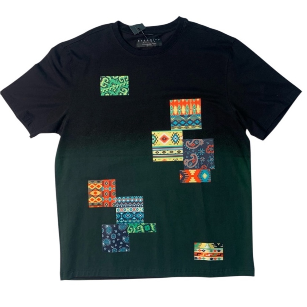 Black patch Graphic eternity Men's Shirt Sz xl